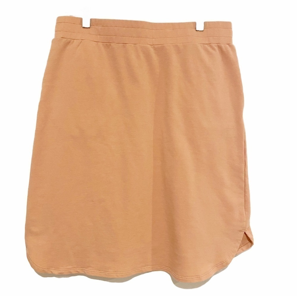 LOGO Lounge | French Terry Skirt Cotton Coral Pink Size Small - Picture 3 of 7